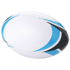 Stadium rugby ball in white-solid-and-blue