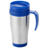 Sanibel insulated mug in silver-and-blue