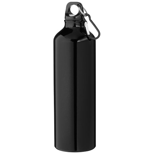 Oregon 770 ml aluminium water bottle with carabiner in black-solid