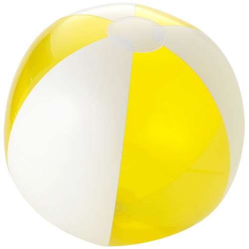 Bondi solid/transparent beach ball in yellow-and-white-solid