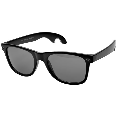 Sun Ray sunglasses with bottle opener in black-solid