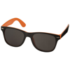 Sun Ray sunglasses - black with colour pop in orange-and-black-solid