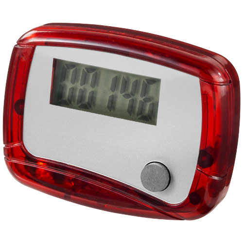 In shape pedometer in red-and-white-solid