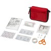 19 piece first aid kit in red