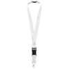 Yogi lanyard with detachable buckle in white-solid