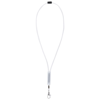 Landa lanyard with adjustable patch in white-solid