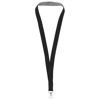Aru two-tone lanyard with velcro closure in black-solid
