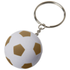 Striker football key chain in white-and-gold