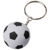 Striker football key chain in white-solid-and-black-solid