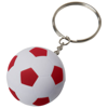 Striker football key chain in white-solid-and-red