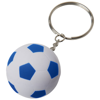 Striker football key chain in white-solid-and-royal-blue