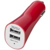 Pole dual car adapter in red