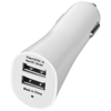 Pole dual car adapter in white-solid
