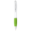 Nash Ballpoint pen in white-solid-and-lime-green