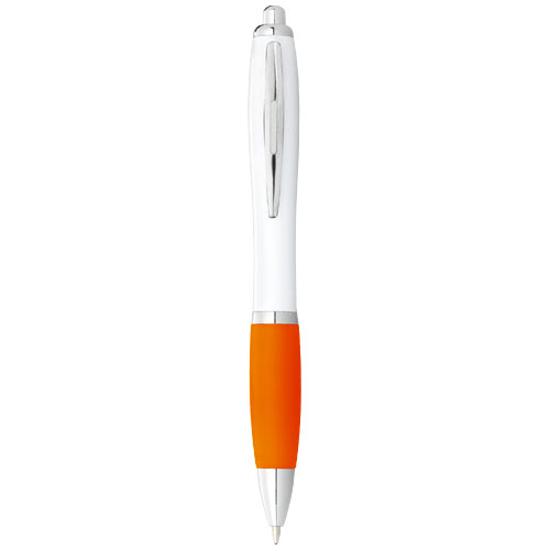 Nash Ballpoint pen in white-solid-and-orange