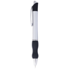 Bubble ballpoint pen in silver-and-black-solid