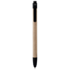 Planet stylus ballpoint pen in natural-and-black-solid