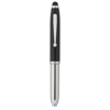 Xenon stylus ballpoint pen in black-solid-and-silver