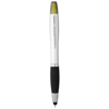 Nash stylus ballpoint pen and highlighter in silver-and-black-solid