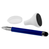 Bullet stylus ballpoint pen and screen cleaner in royal-blue