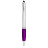Nash stylus ballpoint pen in silver-and-purple