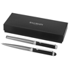 Empire Duo Pen Gift Set in silver-and-black-matted