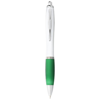 Nash ballpoint pen in white-solid-and-green