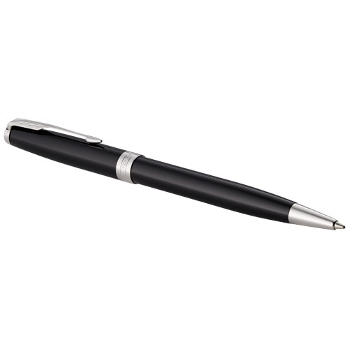 Sonnet ballpoint pen in black-solid-and-chrome