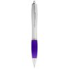 Nash ballpoint pen in purple-and-silver