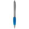 Nash ballpoint pen in silver-and-aqua-blue