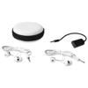 Sound off earbuds and splitter with case in white-solid