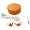 Versa earbuds in transparent-orange-and-white-solid