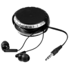 Windi earbuds and cord case in black-solid-and-silver