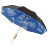 21'' Blue skies 2-section automatic umbrella in black-solid