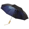 21'' Clear night sky 2-section automatic umbrella in black-solid