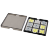 Winnit magnetic tic tac toe game in black-solid-and-transparent