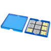 Winnit magnetic tic tac toe game in blue-and-transparent
