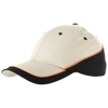 Draw 6 panel cap in natural-and-black-solid