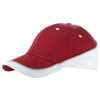 Draw 6 panel cap in red-and-white-solid