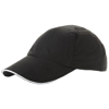 Alley 6 panel cool fit sandwich cap in black-solid