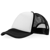 Trucker 5 panel cap in black-solid-and-white-solid