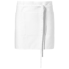 Lega short apron in white-solid