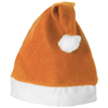 Christmas Hat in orange-and-white-solid