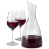 Prestige decanter with 2 wine glasses in transparent-clear