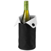Noron wine cooler sleeve in black-shiny-and-white-solid