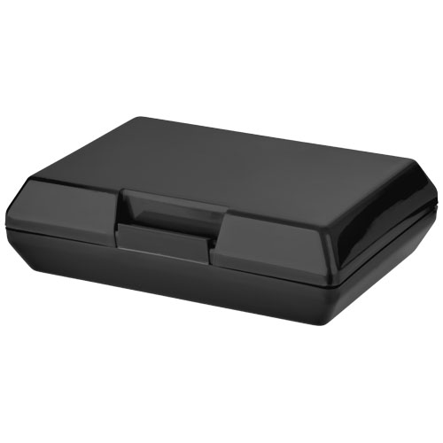 Oblong lunch box in black-solid