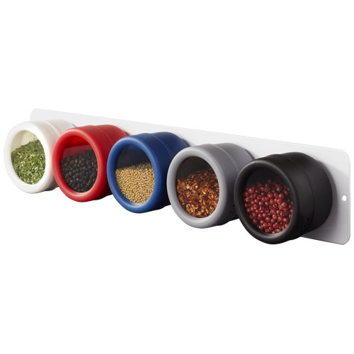 Main 5-piece spice rack in black-solid