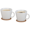 Hartley 2-piece mug set with coaster in white-solid