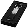 Strap key chain in black-solid-and-silver