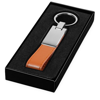 Strap key chain in orange-and-silver